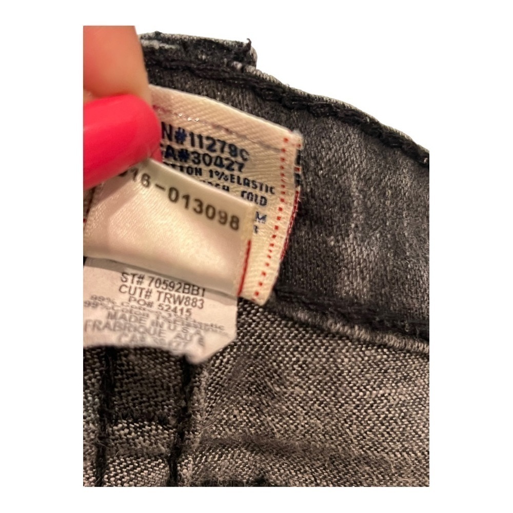 True Religion Stella Big T Black Jeans 29 Made in USA Skinny Low Rise Vintage - Picture 9 of 14